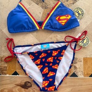 Superman/Supergirl Bikini Set. Adult size Large.
